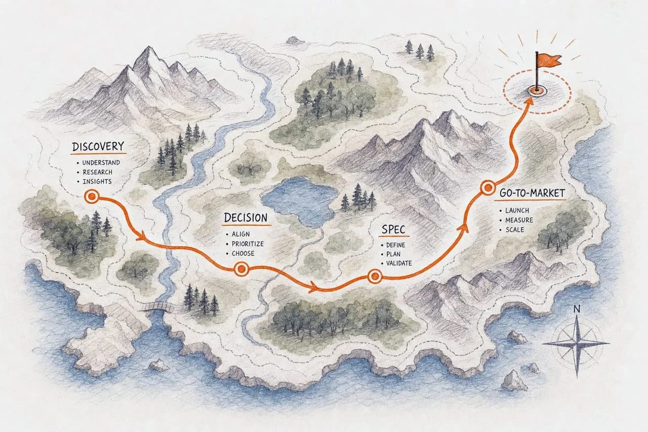 Charts the direction.